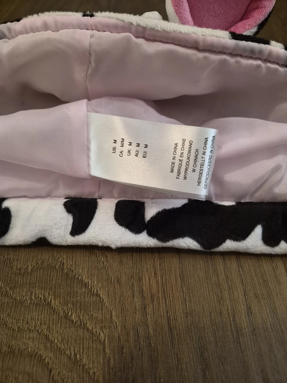 Cow Print Dpg Costume with Pink Ear Details
